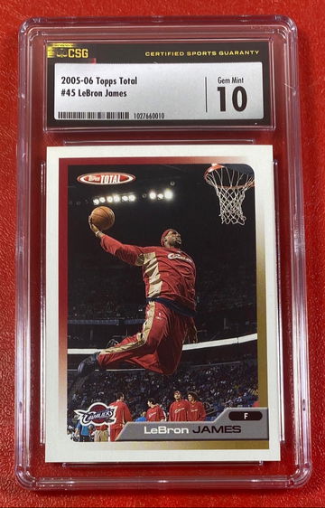 2005 Topps Total LeBron James #45 CSG 10 Cleveland Cavaliers