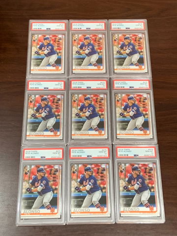 (9) 2019 Topps Series 2 Pete Alonso PSA 10