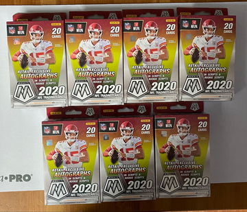 7X 2020 Mosaic NFL Football Hanger Box (Reactive Gold)