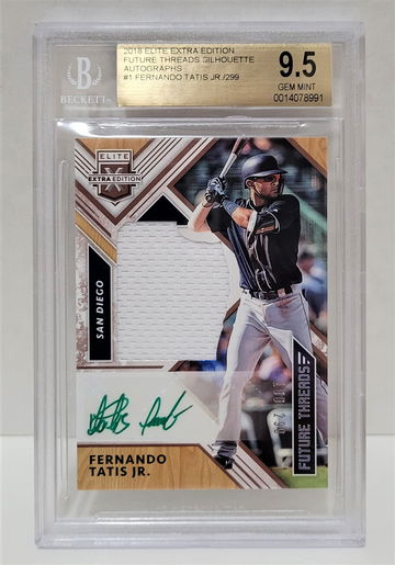 2018 Elite Extra Edition Fernando Tatis Jr. #/299 RC #FTSA-FT - BGS 9.5 AUTO 10 Rookie RPA