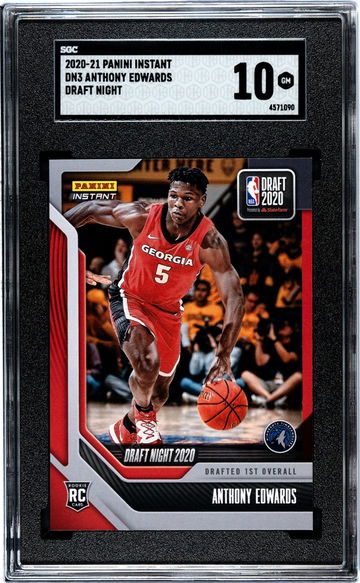2020-21 Panini Instant Draft Night Anthony Edwards #DN3 RC /2207 SGC 10