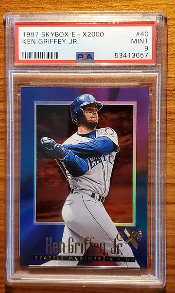 1997 skybox e-x 2000 #40 ken griffey jr  psa 9 seattle mariners