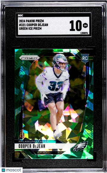 2024 Panini Prizm Cooper Dejean #321 Green Ice SGC 10