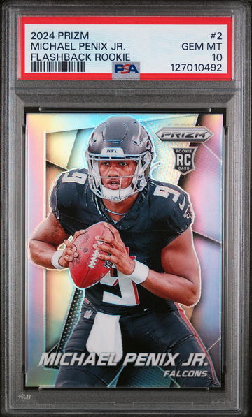 2024 Panini Prizm Flashback Rookie Michael Penix Jr. #2 PSA 10