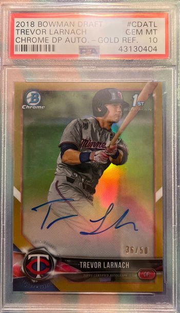 2018 Bowman Chrome Draft Trevor Larnach auto /50