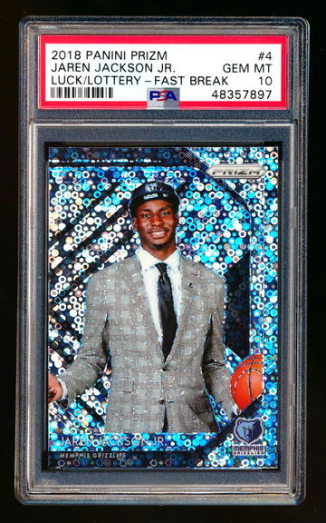 Jaren Jackson 2018 Panini Prizm Rookie Luck of the Lottery Fast Break PSA 10 GEM MINT