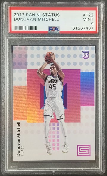 2017 Donovan Mitchell Panini Status Rookie PSA 9 #122 RC
