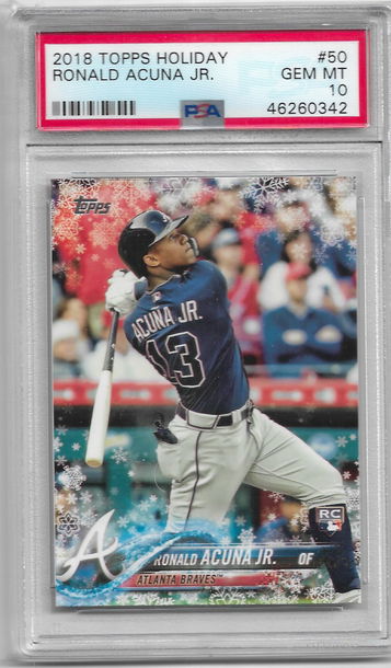 2018 Topps Holiday Ronald Acuna Jr PSA 10