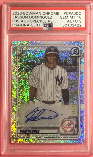 2020 Bowman Chrome Jasson Dominguez Gem PSA 10 Speckle Ref