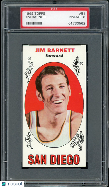 1969 Topps Jim Barnett #51 PSA 8