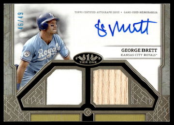 2024 Topps Tier One George Brett /49 Patch Auto #T1AR-GB Kansas City Royals