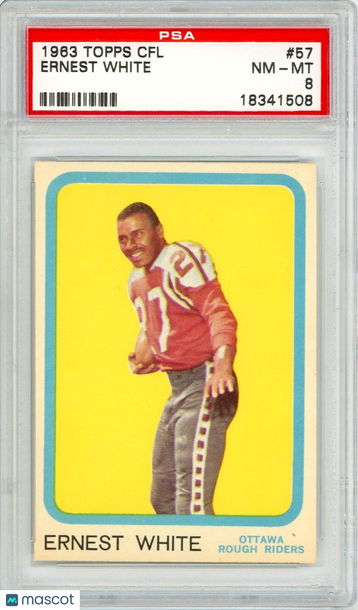 1963 Topps CFL Ernest White #57 PSA 8 P1374