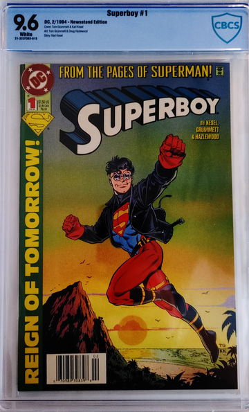 SUPERBOY #1 CBCS 9.6 RARE NEWSSTAND FIRST EDITION 