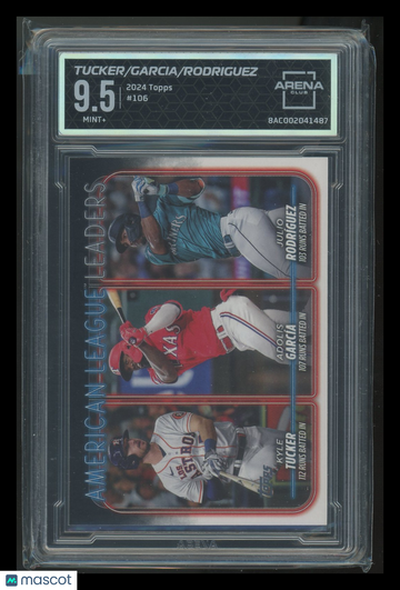 2024 Topps Julio Rodriguez Adolis Garcia Kyle Tucker #106 Arena Club 9.5