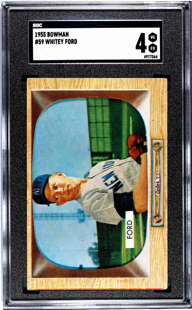 1955 Bowman Whitey Ford #59 HOF YANKEES SGC 4