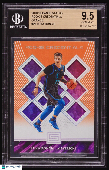 POP 6 BGS 9.5 RC Luka Doncic 2018-19 Panini Rookie Credential Orange JSY#77 Cert