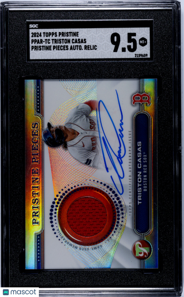 2024 Topps Pristine Triston Casas #PPAR-TC Pieces Autograph Relic SGC 9.5
