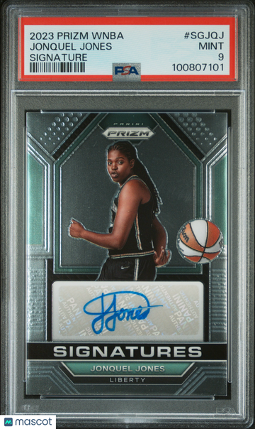 2023 Panini Prizm WNBA Signatures Jonquel Jones #SGJQJ PSA 9