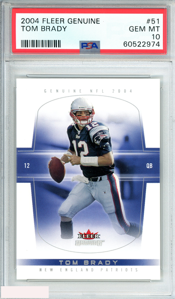 2004 FLEER GENUINE TOM BRADY #51 NEW ENGLAND PATRIOTS PSA 10 GEM MT
