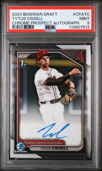 2024 Topps Bowman Draft Chrome Prospect Autograph Tytus Cissell #CPA-TC PSA 9