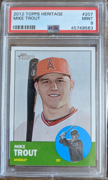2012 Topps Heritage Mike Trout PSA 9
