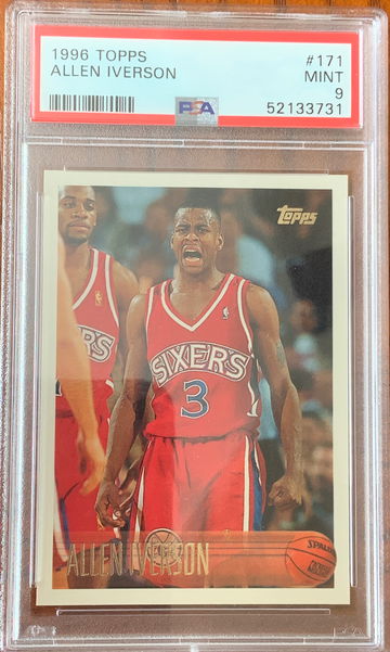 1996 Topps Allen Iverson PSA 9