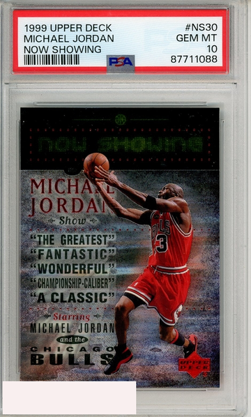 1999 UPPER DECK NOW SHOWING MICHAEL JORDAN #NS30 PSA 10 GEM MT