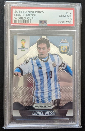 2014 Panini Prizm World Cup #12 Lionel Messi PSA 10 (Ships UPS from Canada)