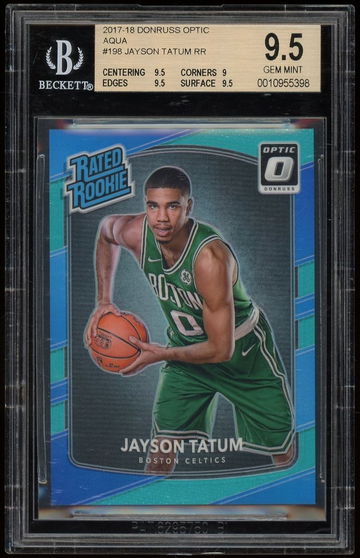 Jayson Tatum 2017-18 Donruss Optic Aqua /25 RC BGS 9.5