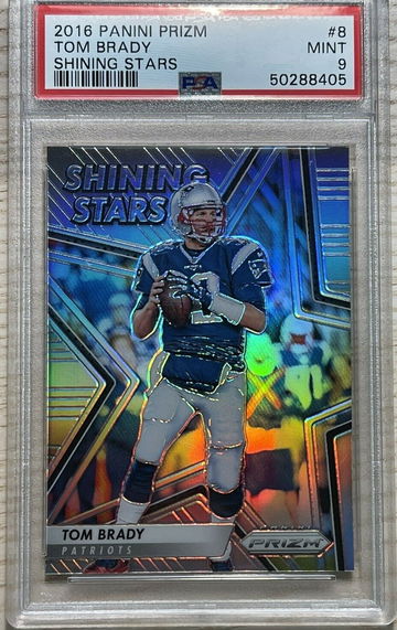 2016 Tom Brady Panini Prizm Silver Refractor Shining Stars PSA 9 Mint