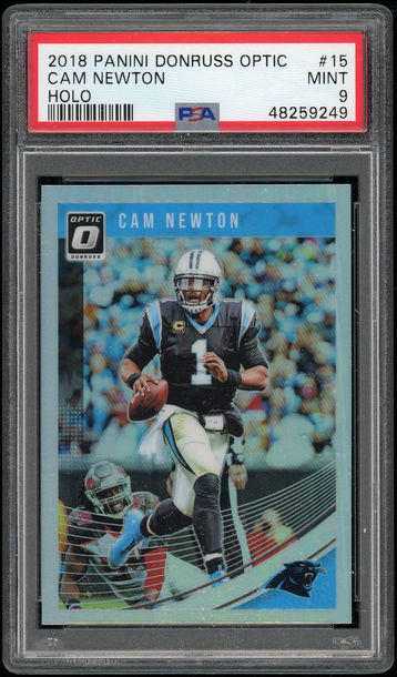 2018 Optic #15 Cam Newton Holo PSA 9