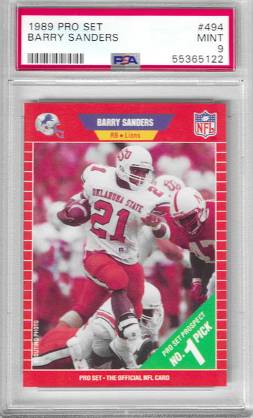 1989 Pro Set Barry Sanders PSA 9