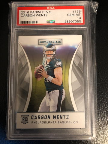 2016 Carson Wentz Panini R & S PSA 10 MINT