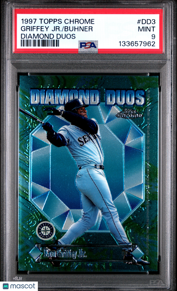 1997 Topps Chrome Diamond Duos Buhner Griffey JR. #DD3 PSA 9