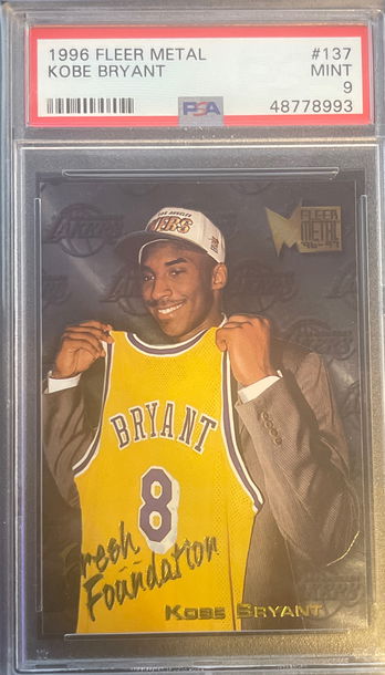 1996 FLEER METAL KOBE BRYANT PSA 9 ROOKIE