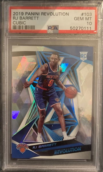 2019-2020 RJ Barrett Rookie RC #/50 Cubic Panini Revolution #103 PSA 10