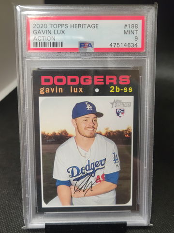 2020 Topps Heritage Gavin Lux Psa 9