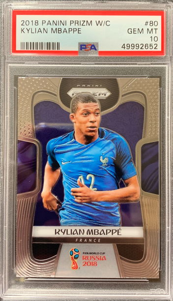 2018 Prizm World Cup Kylian Mbappe #80 PSA 10
