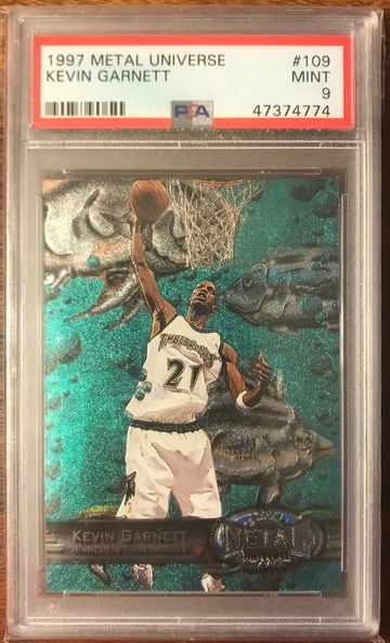 1997 Metal Universe Kevin Garnett PSA 9 Mint