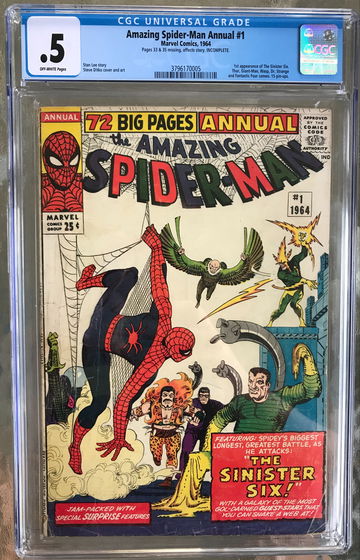 Amazing Spider-Man Annual #1 (1964) CGC .5 or 0.5 -- 1st Sinister Six appearance