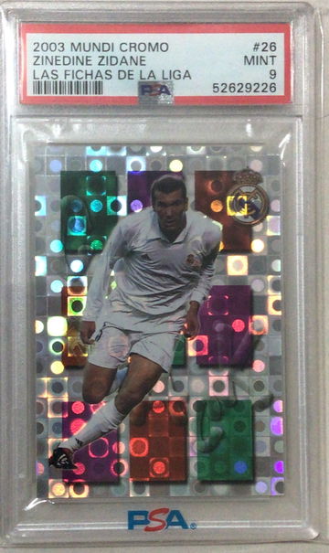2003 Mundi Cromo Zinedine Zidane Las Fichas PSA 9