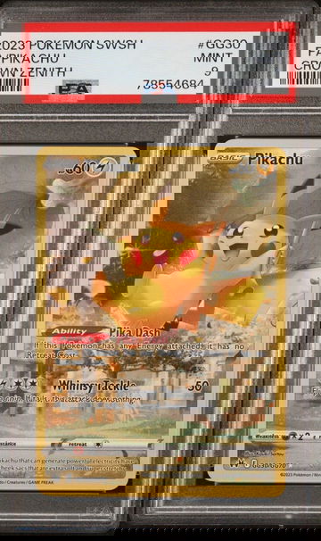 Pokemon PSA 9 2023 Sword & Shield Crown Zenith Pikachu Full Art GG30