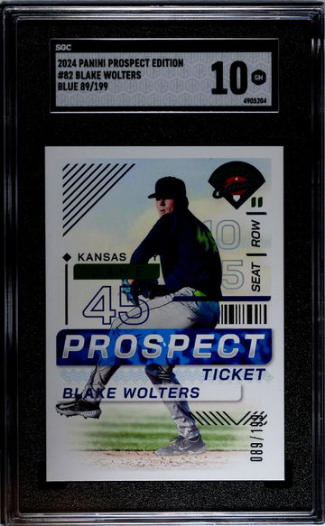 2024 Panini Prospect Edition #82 Blake Wolters Blue /199 SGC 10