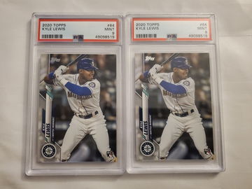 2020 Topps Kyle Lewis Rookie Card PSA 9 Mint LOT OF 2 #64 RC Mariners ROY