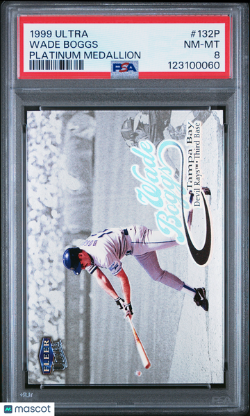 1999 Ultra Wade Boggs #132P Platinum Medallion PSA 8