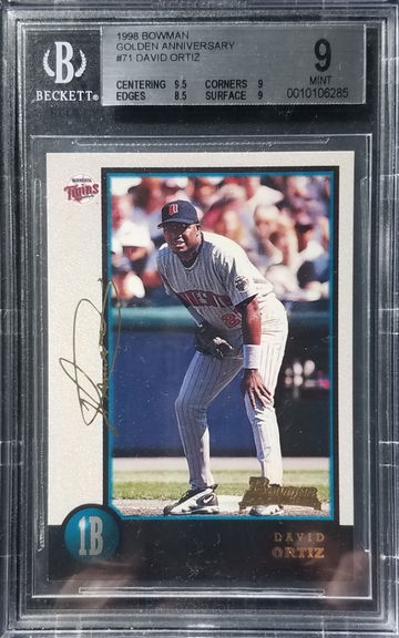 David Ortiz rc /50 pop 1, none higher