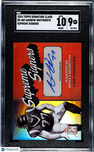2024 Topps Signature Class Andrew Whitworth #SS-AW Supreme Signers SGC 9 Auto 10