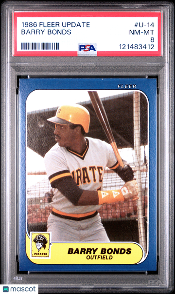1986 Fleer Update Barry Bonds #U-14 PSA 8