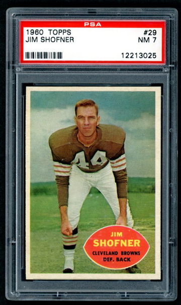 1960 Topps Jim Shofner #29 PSA 7 NM Rookie Rc