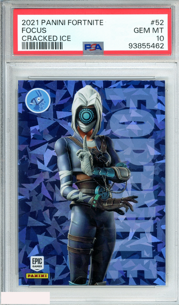 2021 PANINI FORTNITE FOCUS #52 CRACKED ICE PSA 10 GEM MT
